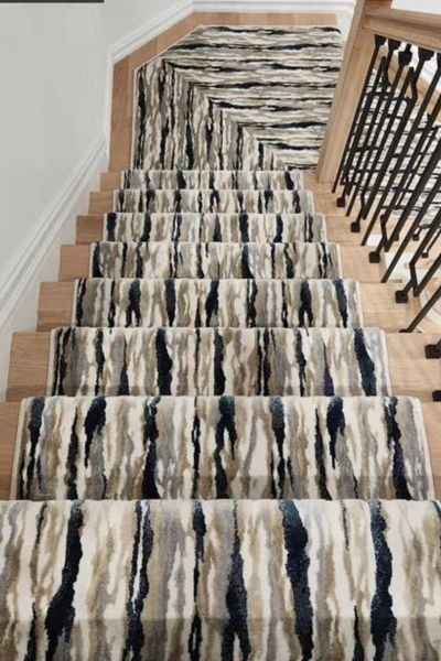 Stair runner patterned carpet 